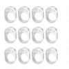Set 12 opritoare, protectie pentru maner usa, silicon, montare usoara, 31 x 23 x 17 mm, transparent