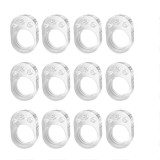Cumpara ieftin Set 12 opritoare, protectie pentru maner usa, silicon, montare usoara, 31 x 23 x 17 mm, transparent