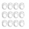 Set 12 opritoare, protectie pentru maner usa, silicon, montare usoara, 31 x 23 x 17 mm, transparent