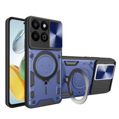 Husa Honor 200 Smart Techsuit CamGuard Pro, albastru foto