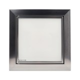 Ușă de vizitare cu ramă din aluminiu Crom si sticla Alb 200x200mm