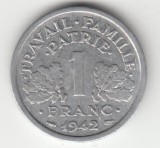 FRANTA - 1 Franc 1942 greu , LF1.24, Europa