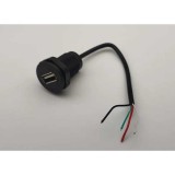Mufa USB2.0 mama panou tip A 1 port gabarit mic cu 4 fire diam., Oem
