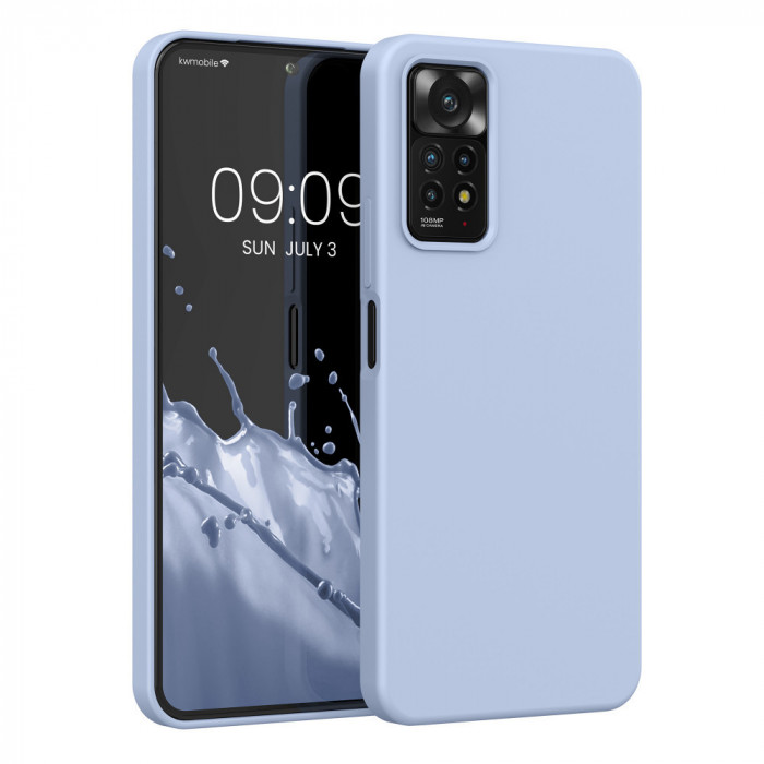 Husa Kwmobile pentru Xiaomi Redmi Note 11 Pro/Redmi Note 11 Pro 5G, Silicon, Albastru, 57373.58