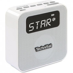 Radio cu ceas TechniSat Digitradio Flex, 1.5W, DAB+, Bluetooth, USB, alb foto