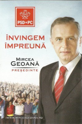 Romania, Mircea Geoana, presedinte, calendar electoral de buzunar, 2009-2010 foto