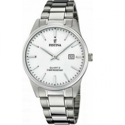 Ceas Festina bărbătesc F20511/2 din oțel inoxidabil, cuarț clasic, argintiu foto