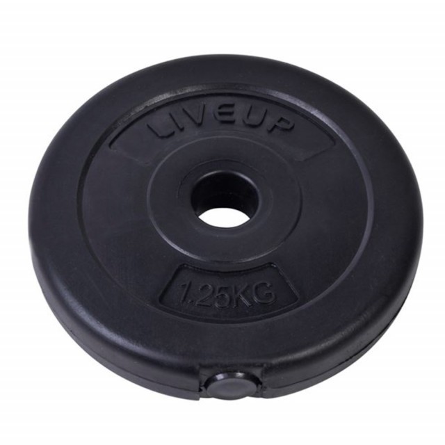 Disc greutate fitness pentru bara sau gantera, 1.25 kg, diametru 28 mm