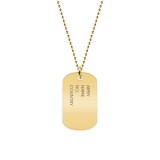 Army - Colier personalizat din argint 925 placat cu aur galben 24K - dog tag