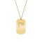Army - Colier personalizat din argint 925 placat cu aur galben 24K - dog tag