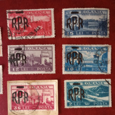 Romania 1948 Lp 229 Mihai vederi supratipar RPR serie stampilata