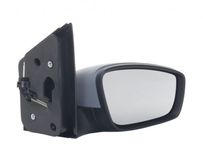 Oglinda exterioara Seat Mii, 05.2012-, Skoda Citigo, 05.2012-, Vw Up! (Vw120), 04.12-, partea Dreapta, culoare sticla crom, sticla convexa, cu carcas foto