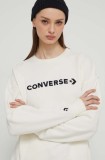 Converse bluza femei, culoarea bej, cu imprimeu