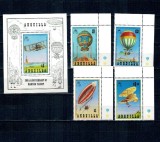 Anguilla 1983 - Istoria zborului, avioane, baloane, serie si colita neuzata