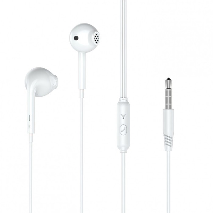 Handsfree Casti In-Ear XO Design EP28, Cu microfon, 3.5 mm, Alb