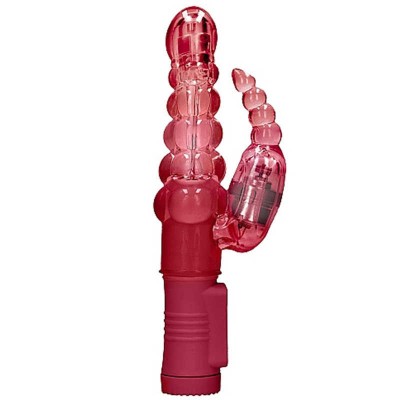 Vibrator Rabbit Rotating Bubbles 8 Moduri Rosu 23 cm foto