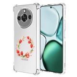 Husa antisoc pentru honor x9c smart, airbag, pink wreath 15, clear