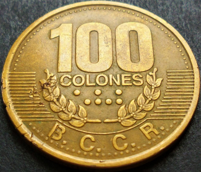 Moneda exotica 100 COLONES - COSTA RICA, anul 1995 * cod 1261 foto