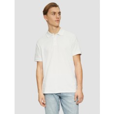 Tricou polo din bumbac, barbati, croiala Regular Fit, Alb (Marime: 2XL)