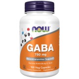 Gaba 750 miligrame 100 capsule Now Foods