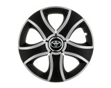 Cumpara ieftin Set 4 capace roti Bis Gri-Negru R15 pentru gama auto Toyota, Autohelix MSA