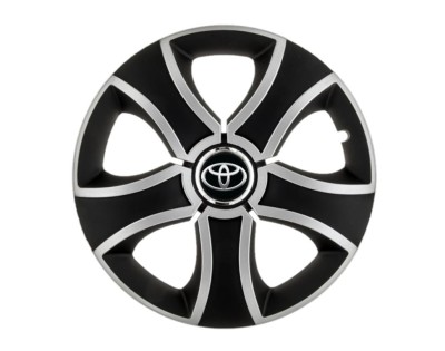 Set 4 capace roti Bis Gri-Negru R16 pentru gama auto Toyota foto