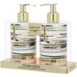 Vivian Gray Temptation Luxury - set sapun cremos si lotiune de maini cu iris, vanilie si patchouli, 2 250 ml