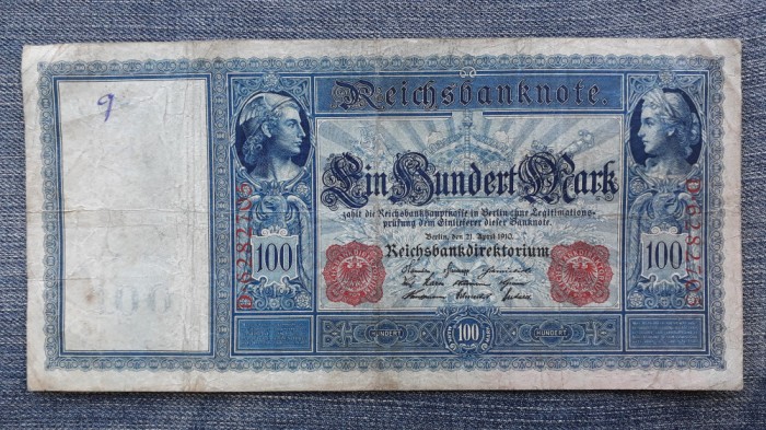 100 Mark 1910 Germania / portocalie / seria 6282705