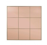 Cumpara ieftin Oglinda perete aurie Window 90x3x90 cm