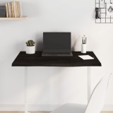 Blat masa lemn masiv stejar, 80x60x2cm, maro inchis, margine organica, tratat - Gossi
