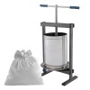Teasc Struguri Vilen 20L Inox, Cuva Dubla + Sac Tescovina - Presa Manuala Must, Uz Casnic, Durabil si Eficient