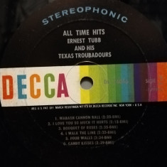 Ernest Tubb and his Texas Troubadours – All Time Hits (1962/Decca/USA) - VINIL