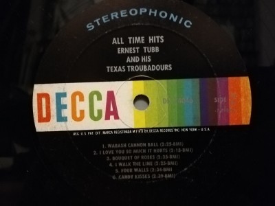 Ernest Tubb and his Texas Troubadours &amp;ndash; All Time Hits (1962/Decca/USA) - VINIL foto