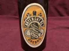 Vintage - Sticla veche de bere cu eticheta si dop ceramic / Bayerskt ol ! foto
