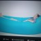 Sezlong portabil Air Sofa Lazy Bed, culoare albastră, produs nou nefolosit