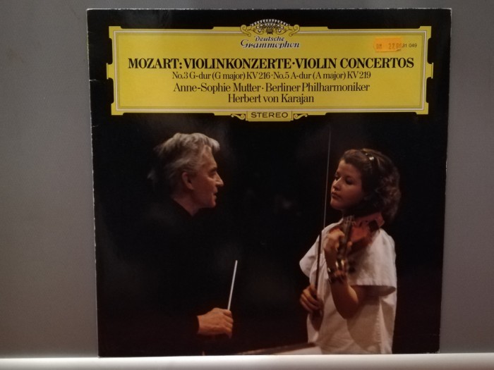 Mozart &ndash; Violin Concertos no 3 &amp; 5 (1978/Deutsche Grammophon/RFG) - VINIL/ca Nou