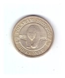 Moneda Danemarca 10 kroner 2007 Polar Bear, stare foarte buna, curata