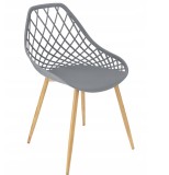 Scaun de terasa,plastic,Gri