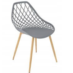 Scaun de terasa,plastic,Gri