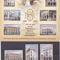ROMANIA 2020, 140 de ani de la înființarea Băncii Naționale a României MNH 2304