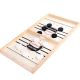 Joc Fooseball Interactiv, Flippy, Tip Hockey pe Gheata, din Lemn, 10 Piese de Joc, +4 Ani, 54 x 29 cm, Multicolor