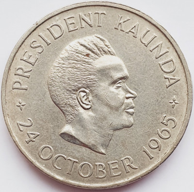 2595 Zambia 5 shillings 1965 Independence of Zambia (tiraj 10.000) km 4 foto