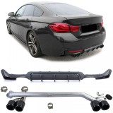 Difuzor spate din carbon + teava de esapament cu aspect sportiv, potrivit pentru BMW F32 F33 F36 425 428 430 Performance AutoTuning