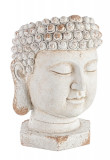 Vaza / Ghiveci de exterior Buddha Head, Bizzotto, &Oslash;35 x 50 cm, magneziu