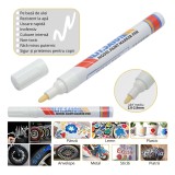 Set 12 buc Marker vopsea alb pe baza de ulei, impermeabil, uscare rapida