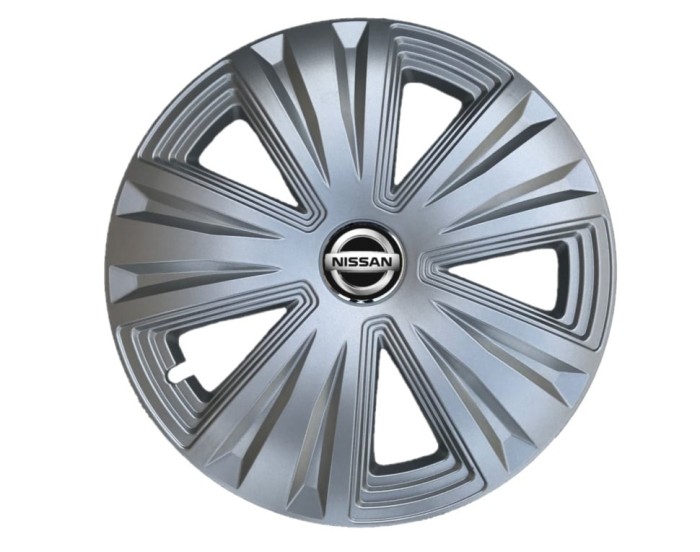 Set 4 capace roti Glory Gri R15 pentru gama auto Nissan