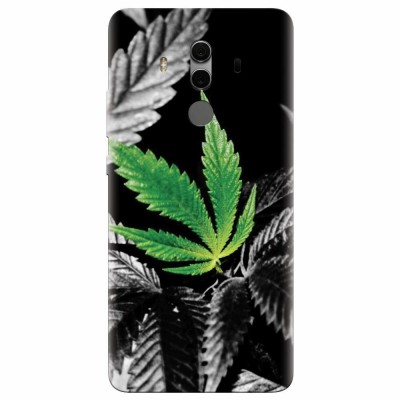 Husa silicon pentru Huawei Mate 10, Trippy Pot Leaf Green foto