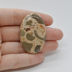 Cabochon jasp leopard 44x28x6mm c9