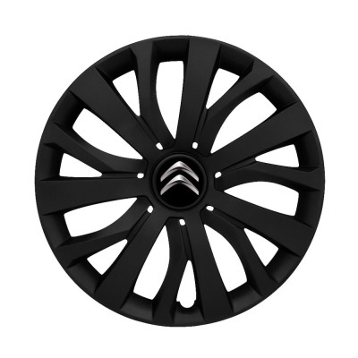 Set 4 capace roti 15 inchi (R15) compatibile CITROEN, Model - 345 Black foto
