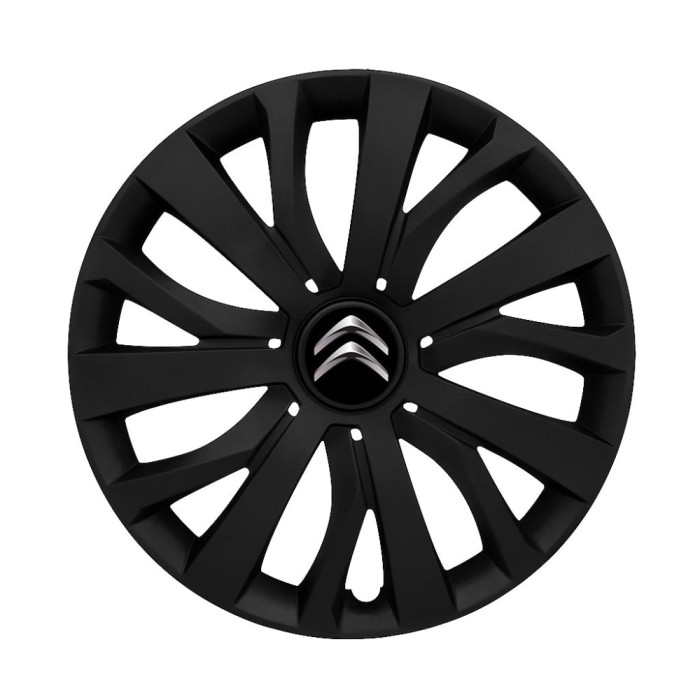 Set 4 capace roti 15 inchi (R15) compatibile CITROEN, Model - 345 Black